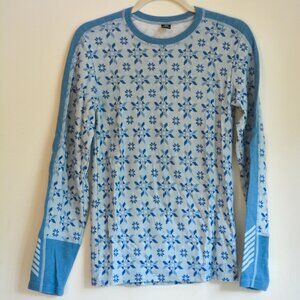 Helly Hansen Blue and White Top Base Layer